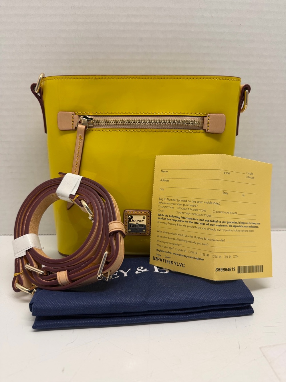 Dooney & Bourke Patent Leather Small Zip Crossbody